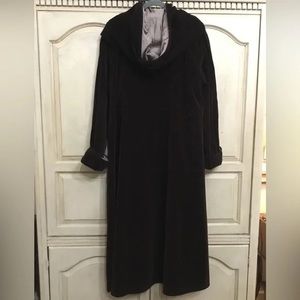 MYCRA PAC ONE Full Length Reversible Packable Coat Brown Velvet and Bronze SM